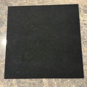 Z Gallerie Manta Black Shagreen placemats - set of 3 - 15 x 15”
